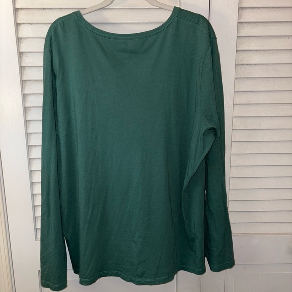 Life Is Good Women’s 3X Cardinal Graphic Long Sleeve Crusher V-Neck Tee Green - Picture 5 of 5